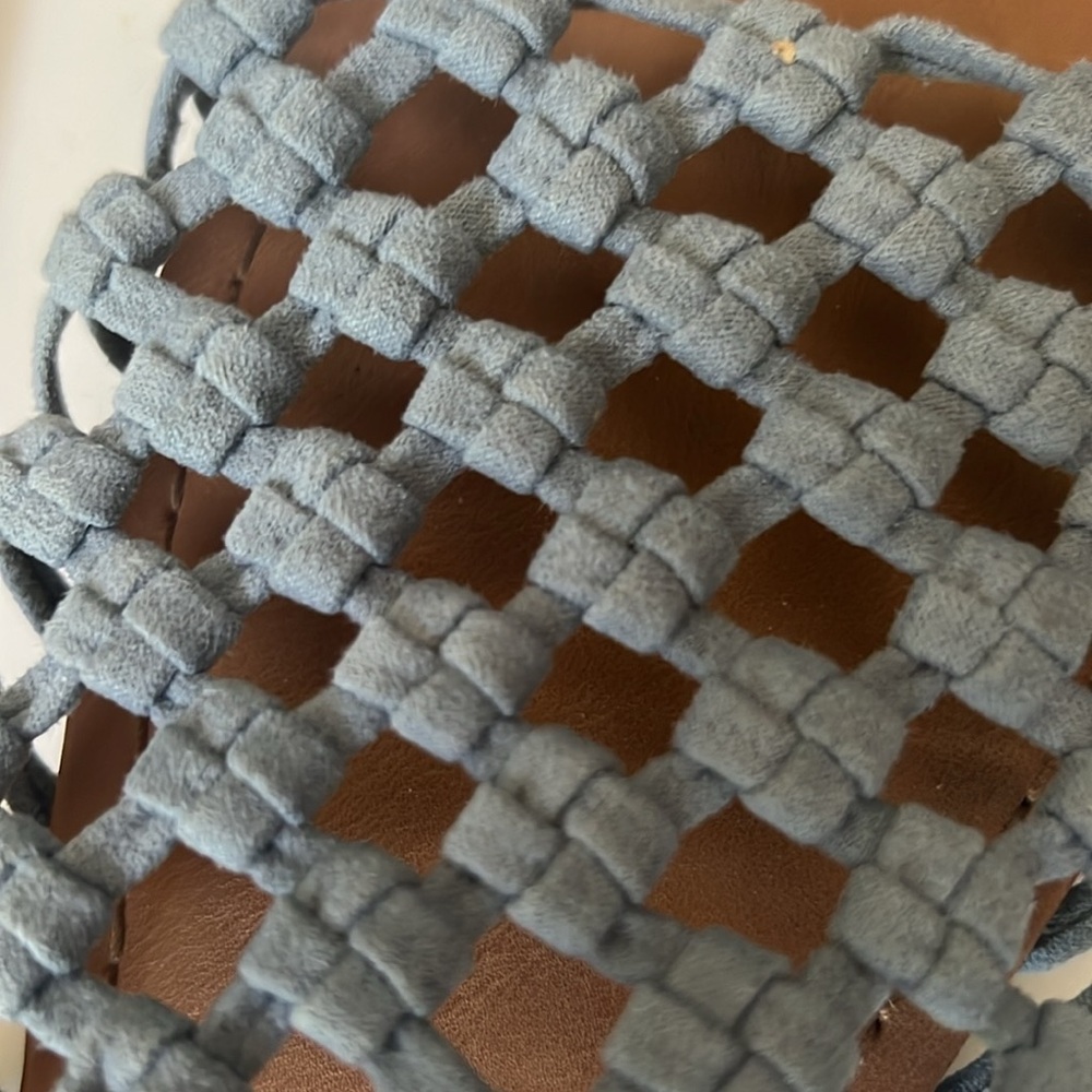 Universal Thread Goods Light Blue Macrame Slides - Picture 4 of 7
